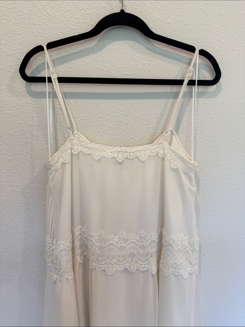 Caroline Constas Anna Ivory Lace-Trim Midi Slip Dress - Picture 12 of 14